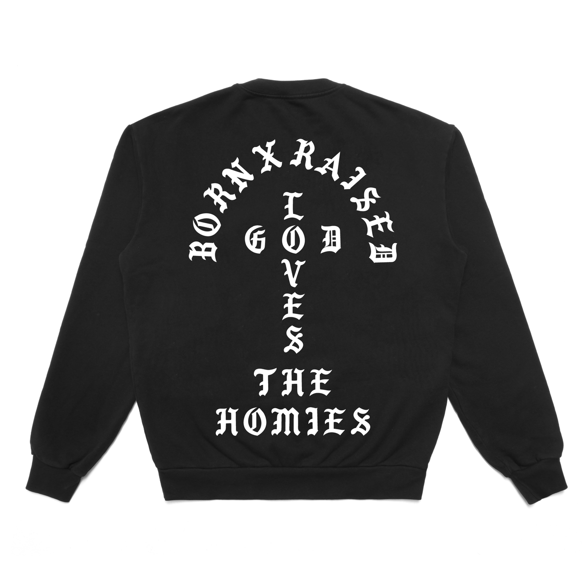 UNCONDITIONAL LOVE CREWNECK: BLACK – Born X Raised
