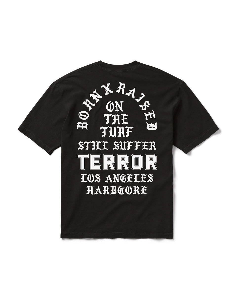 BORN X RAISED + TERROR MEMORIAL TEE: BLACK – Born X Raised