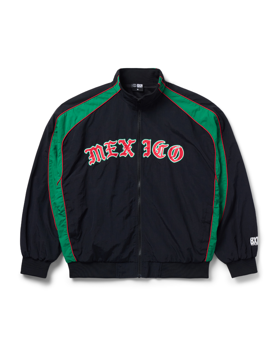 PRE-ORDER** BXR SPORT MEXICO WARM-UP WINDBREAKER: BLACK/GREEN