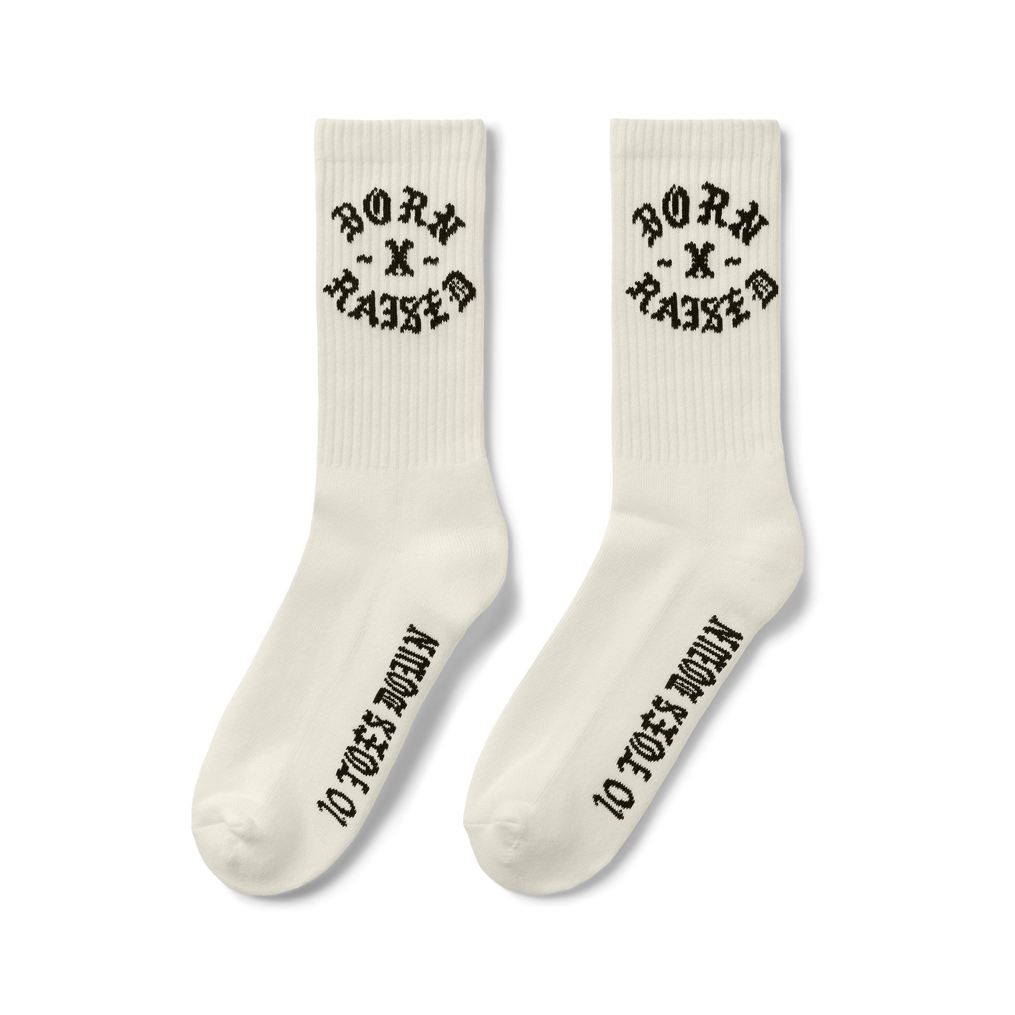 10 TOES ROCKER SOCKS: CREAM