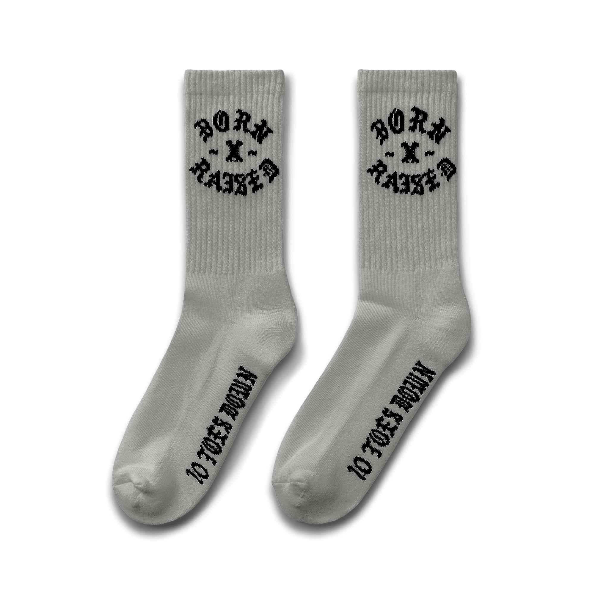 10 TOES ROCKER SOCKS: GREY