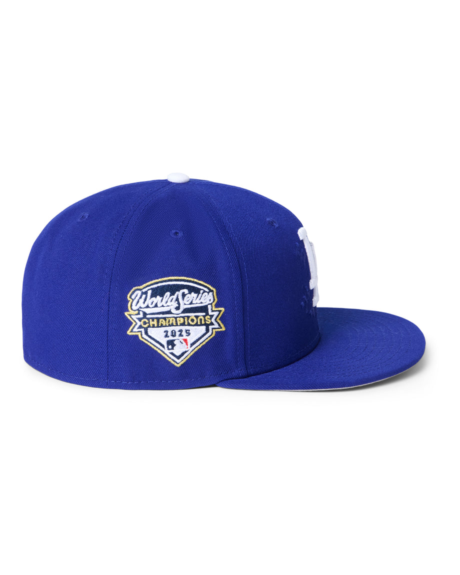 NEW ERA BORN X RAISED + DODGERS 2025 WORLD SERIES FITTED: BLUE