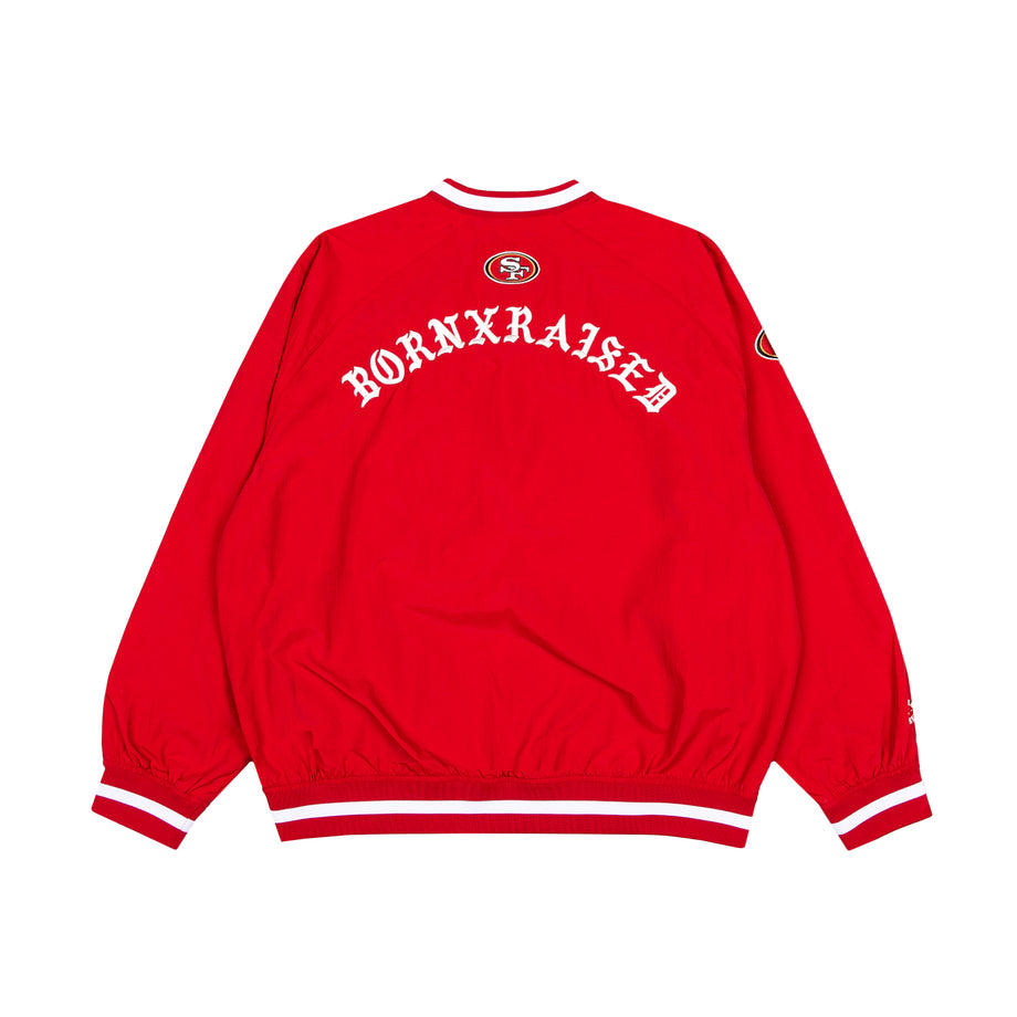 BORN X RAISED + 49ERS V-NECK PULLOVER: RED – Born X Raised