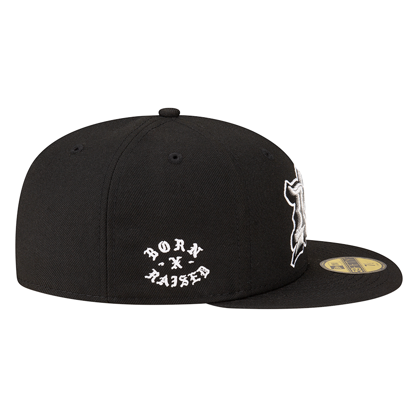 BORN X RAISED + RAIDERS PRO SCRIPT FITTED: BLACK – Born X Raised