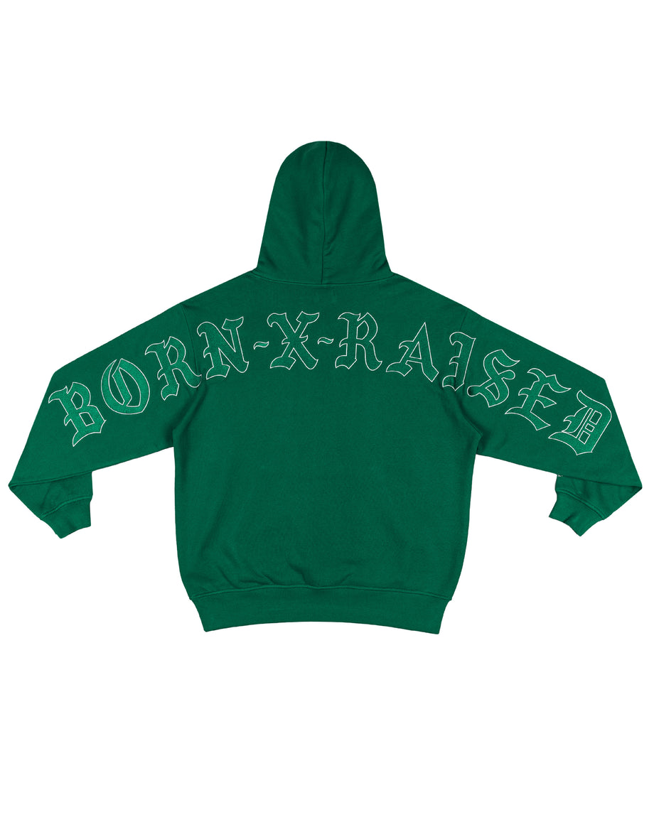 アイドルグッズ BIGBANG - BIGBANG x NONAGON HOODIE (GREEN) BXR JUMBO ARCH HOODIE: FOREST GREEN – Born X Raised