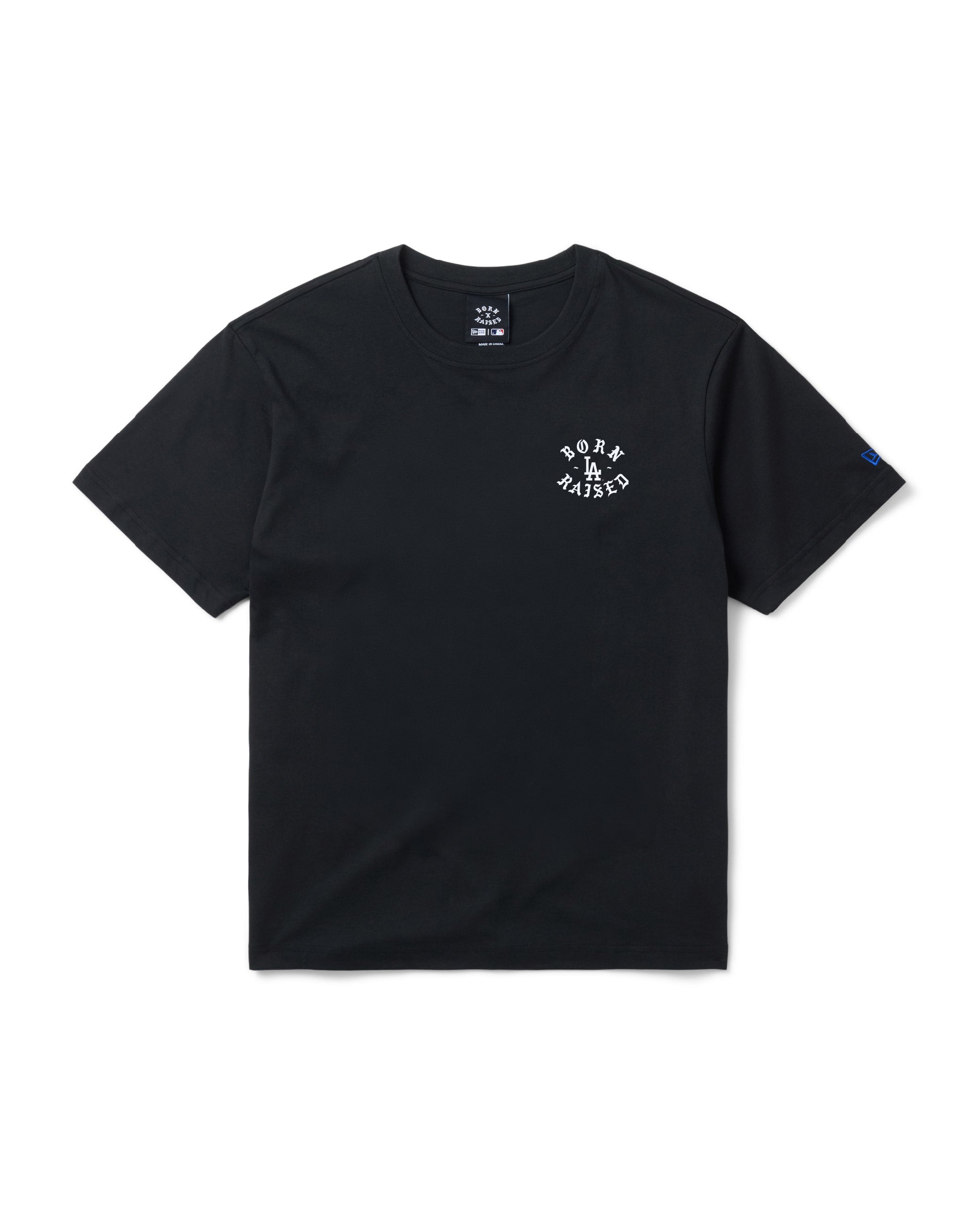 BORN X RAISED + DODGERS BACK TO BACK STACK TEE: BLACK – Born X Raised