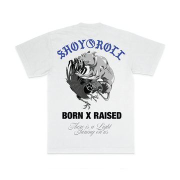 BORN X RAISED ホワイト Tシャツ M BORN X RAISED + SHOYOROLL MEMORIAL TEE: WHITE – Born X Raised