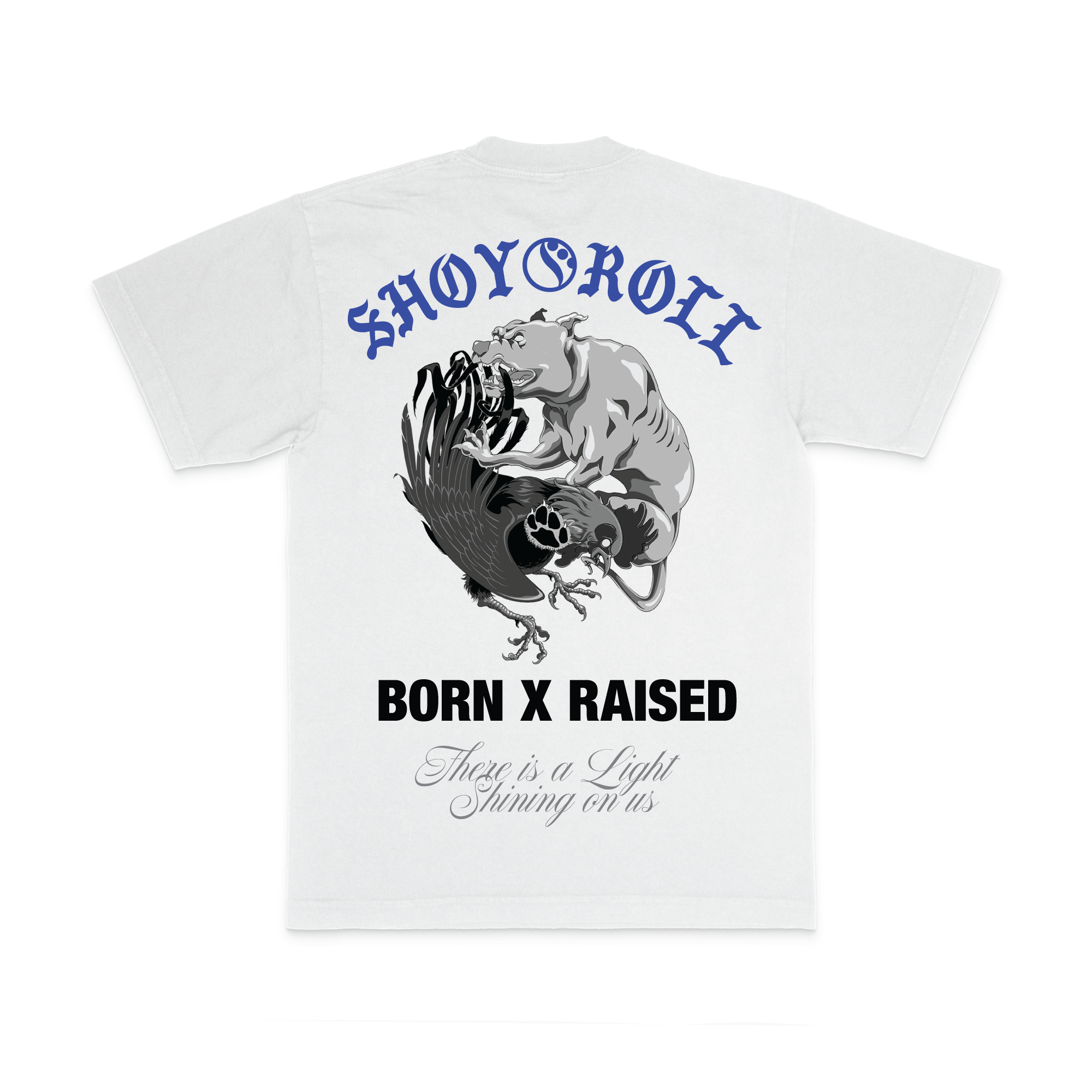 BORN X RAISED + SHOYOROLL BALANCE TEE: WHITE