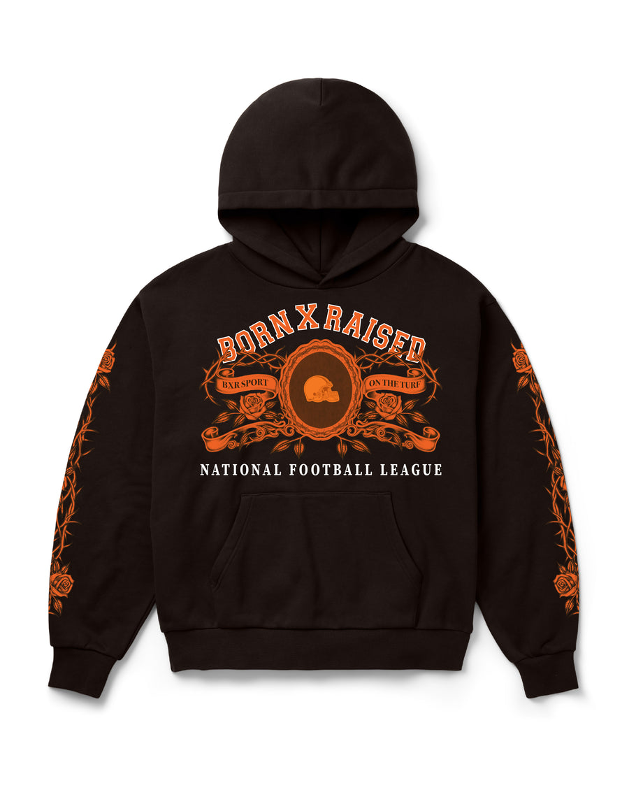 BORN X RAISED + BROWNS CREST HOODIE: BROWN – Born X Raised