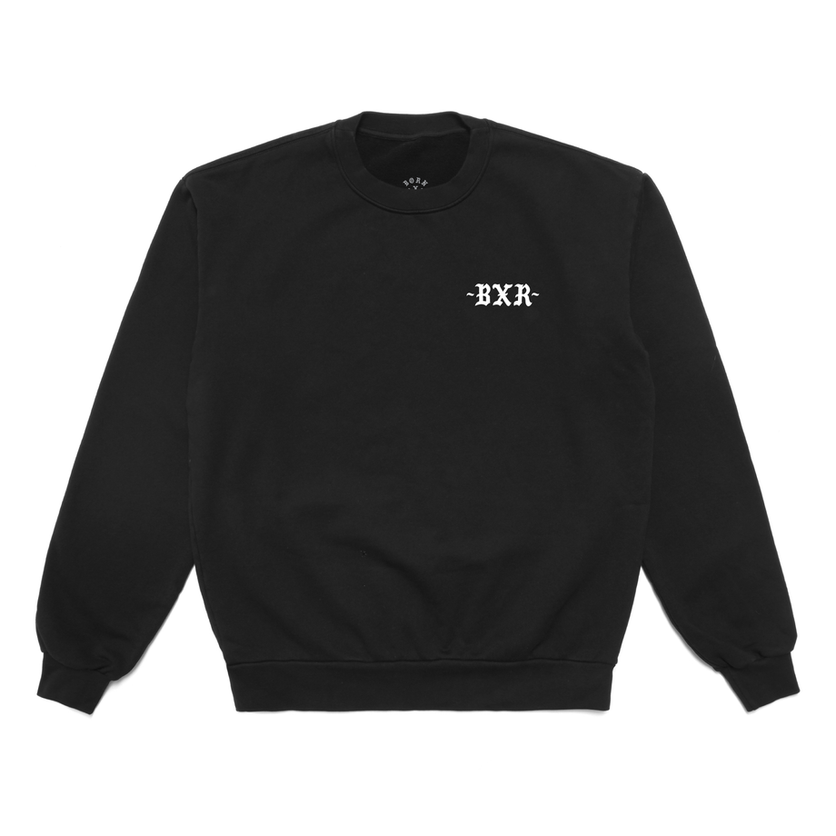 UNCONDITIONAL LOVE CREWNECK: BLACK – Born X Raised