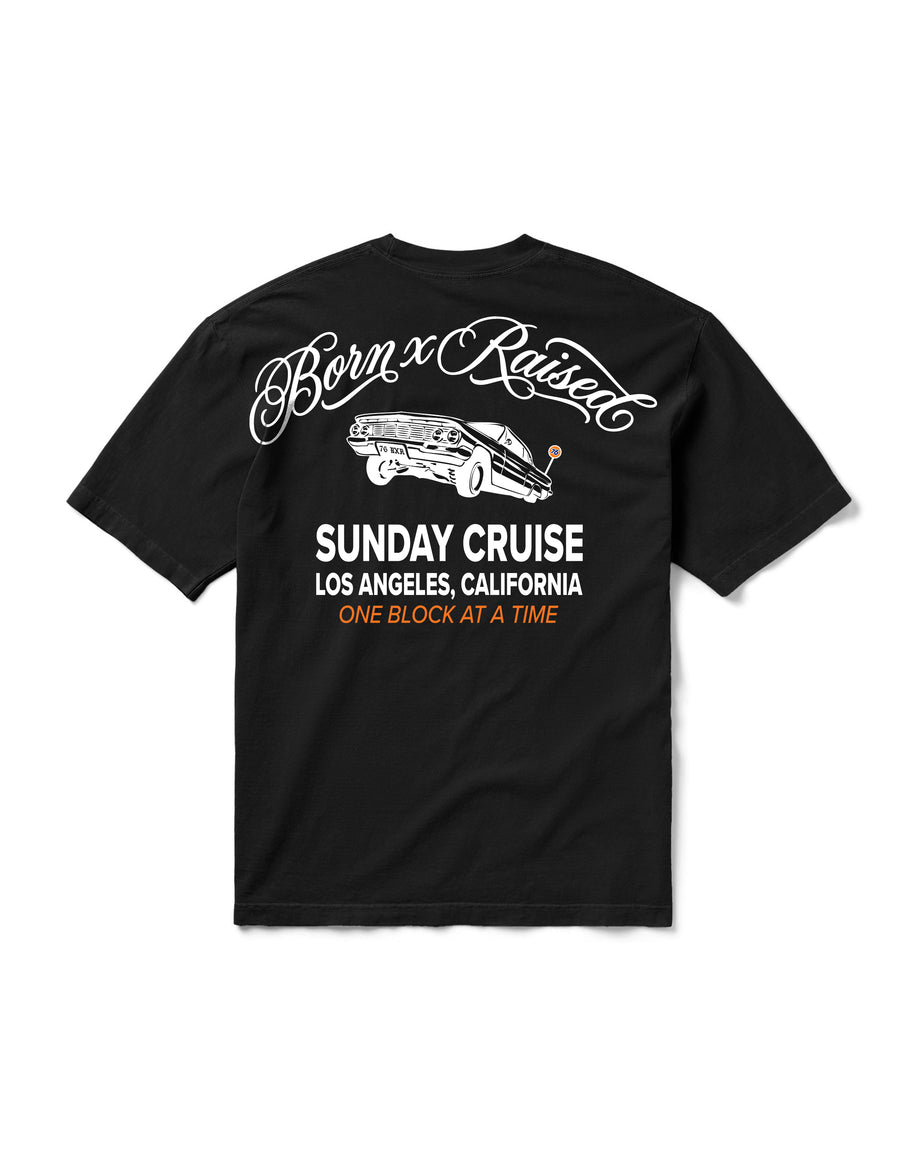 BORN X RAISED + 76 SUNDAY CRUISE TEE: BLACK – Born X Raised
