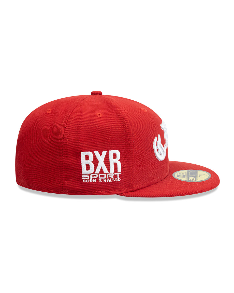 BORN X RAISED + DIABLOS CDMX FITTED HAT: RED – Born X Raised