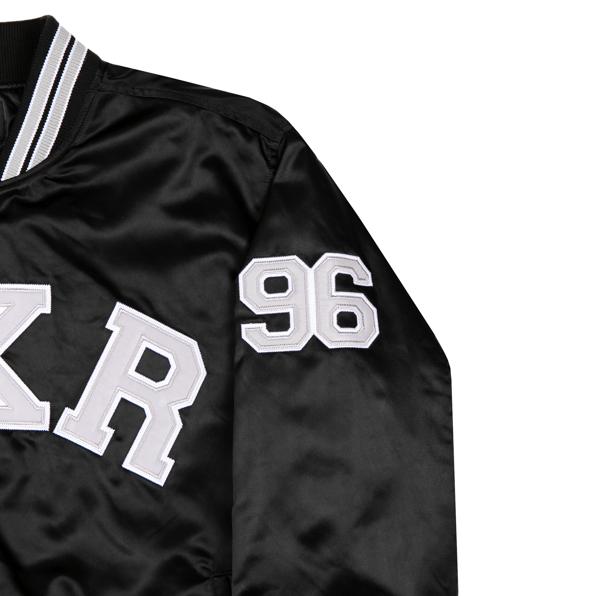 COLLEGE STADIUM JACKET: BLACK – Born X Raised