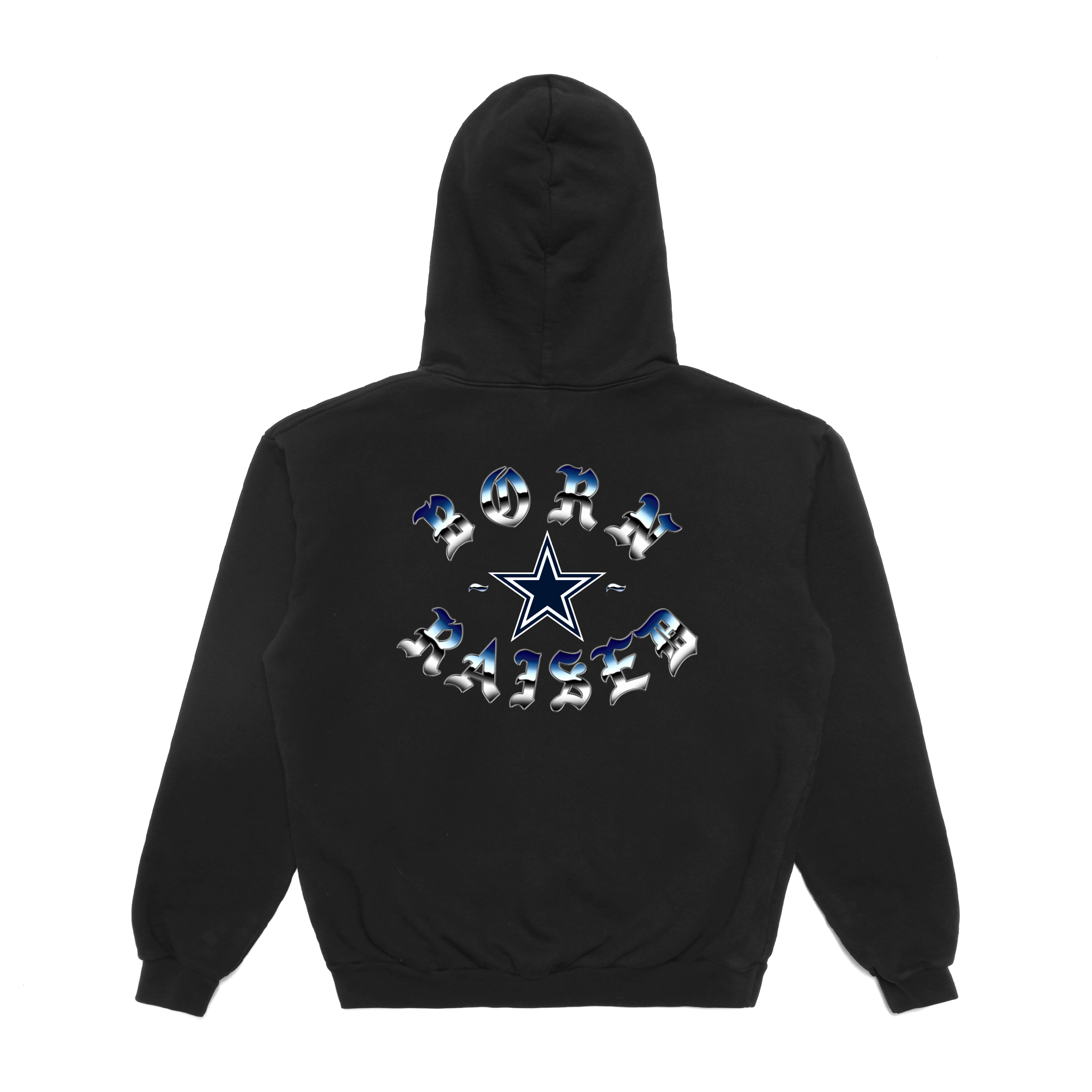 BORN X RAISED DALLAS COWBOYS METAL ROCKER HOODIE BLACK