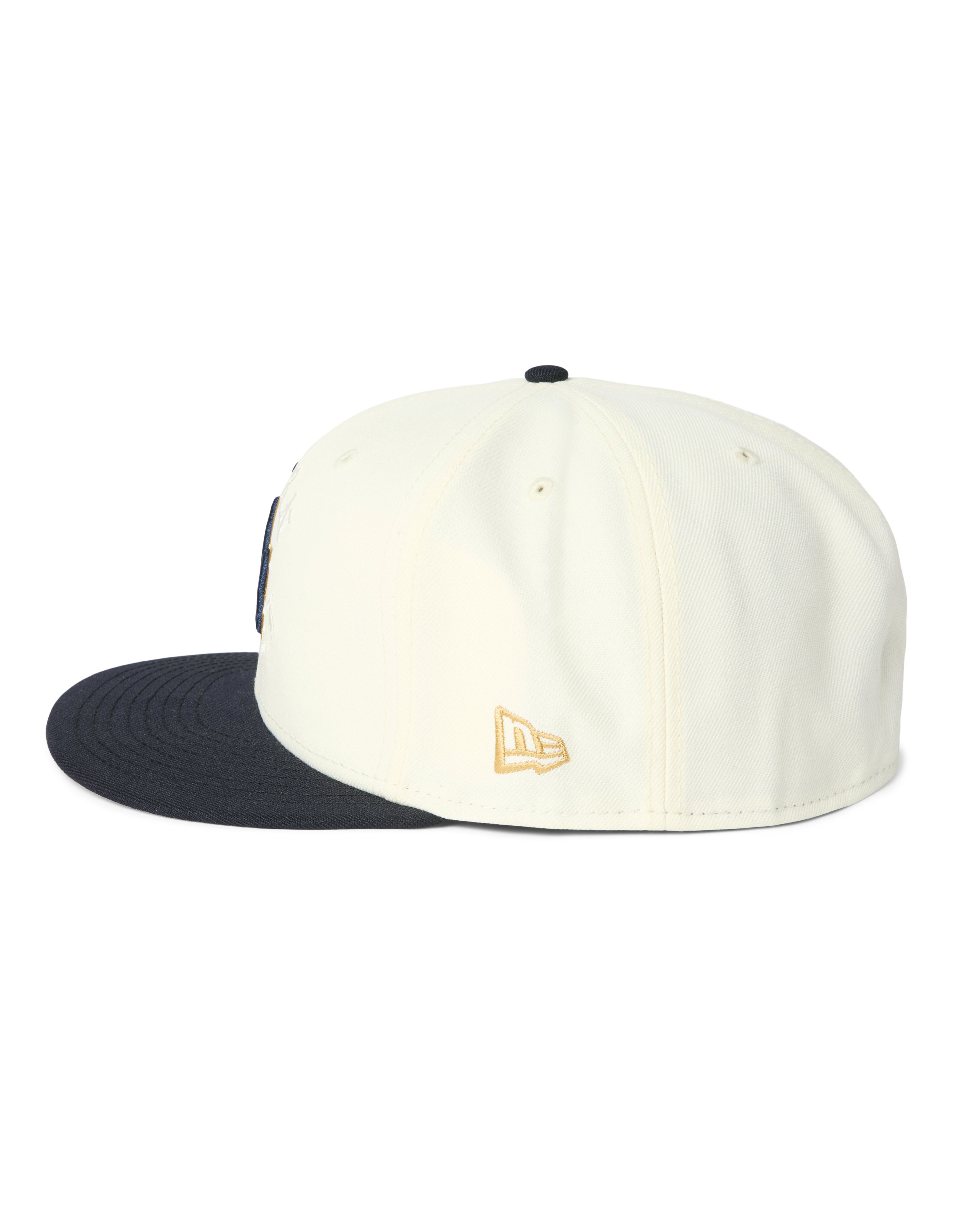 NEW ERA BORN X RAISED + DODGERS 9X CHAMPS FITTED: CREAM / NAVY