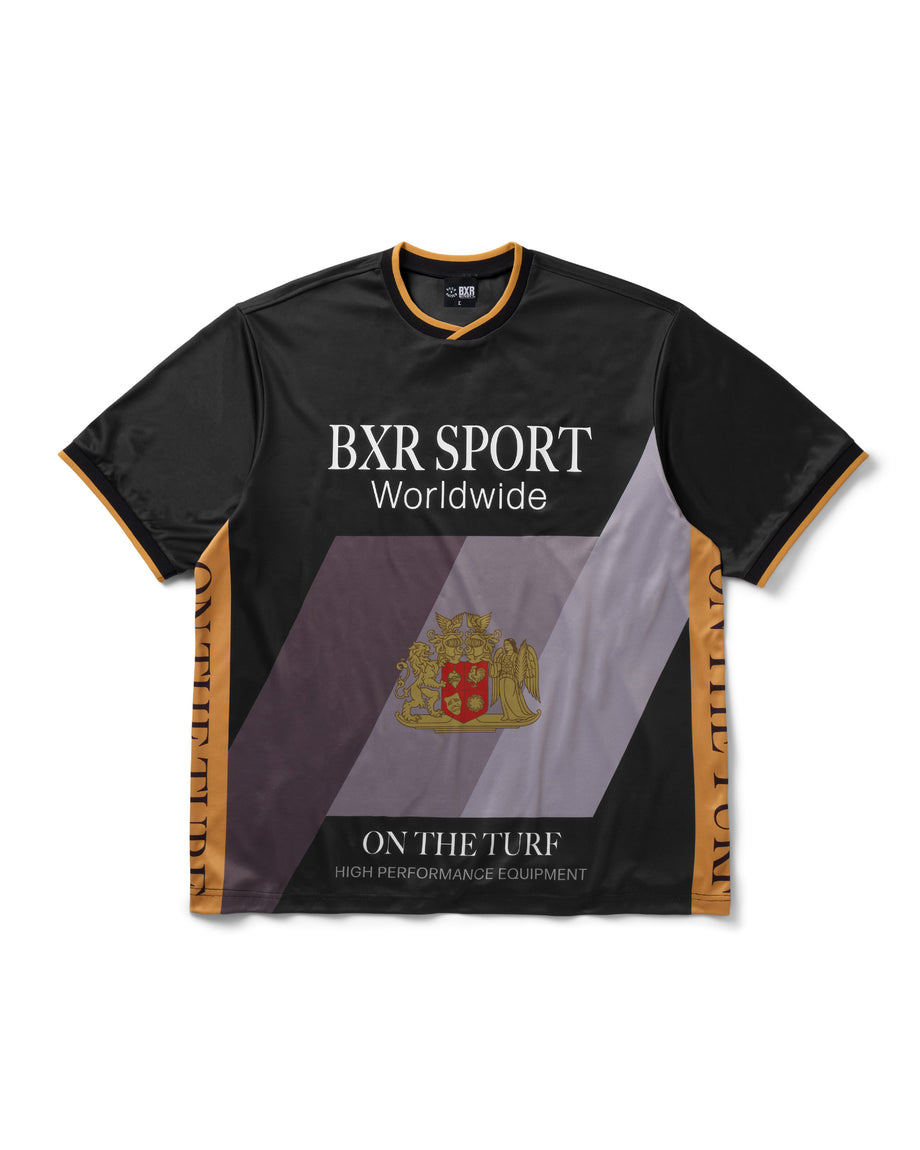 CREST SOCCER JERSEY: BLACK / GREY – Born X Raised