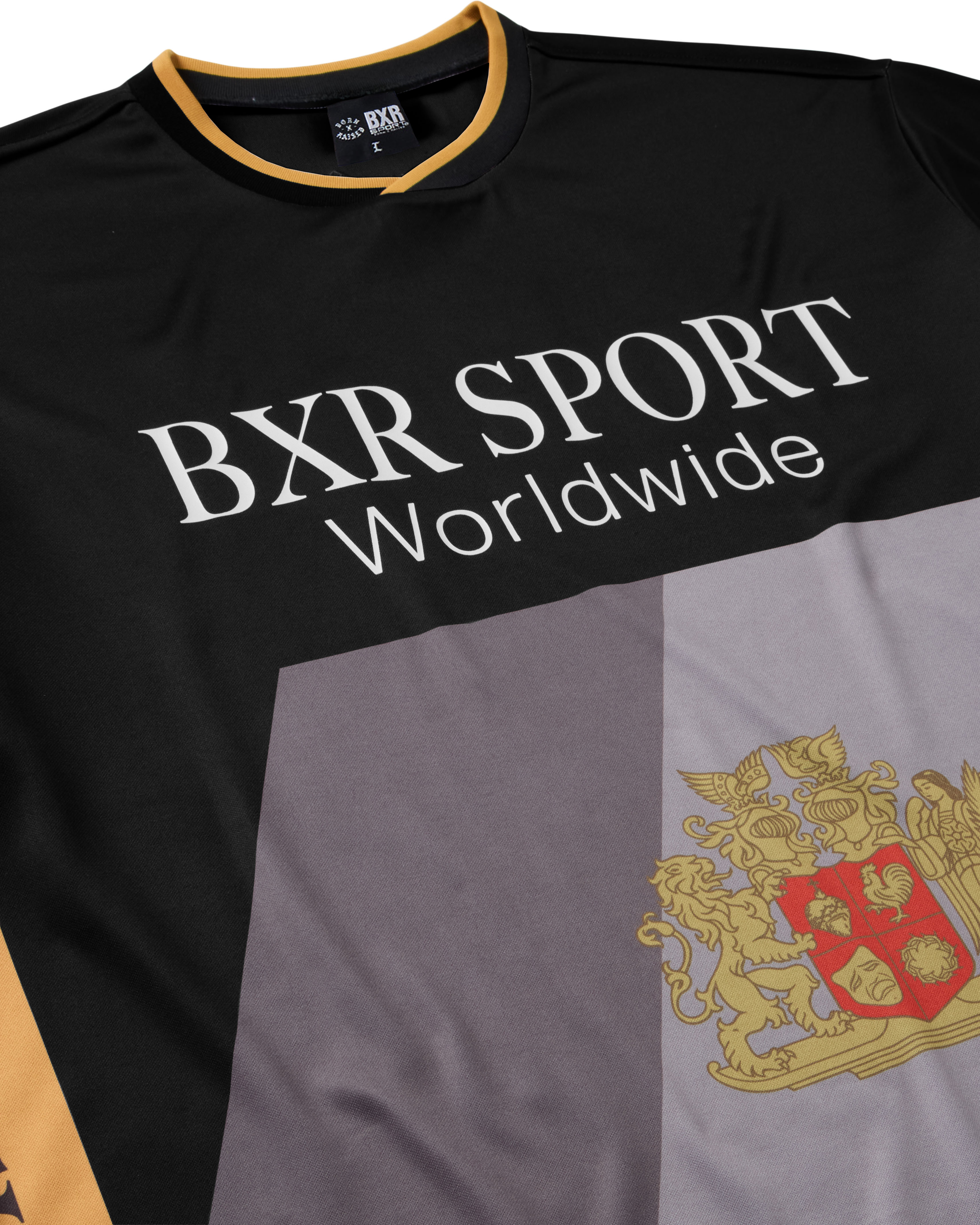 CREST SOCCER JERSEY: BLACK / GREY – Born X Raised