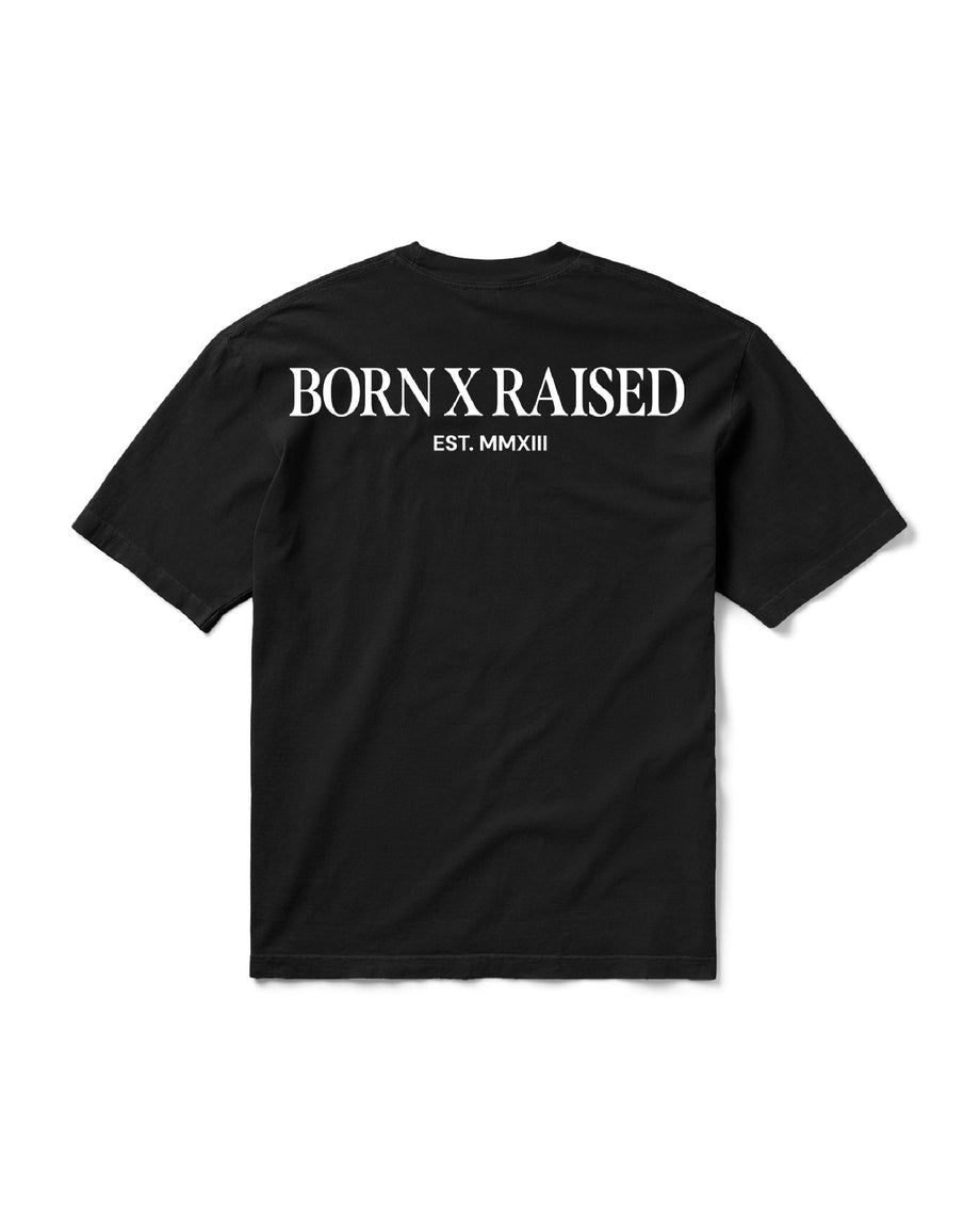 CREST TEE: BLACK – Born X Raised