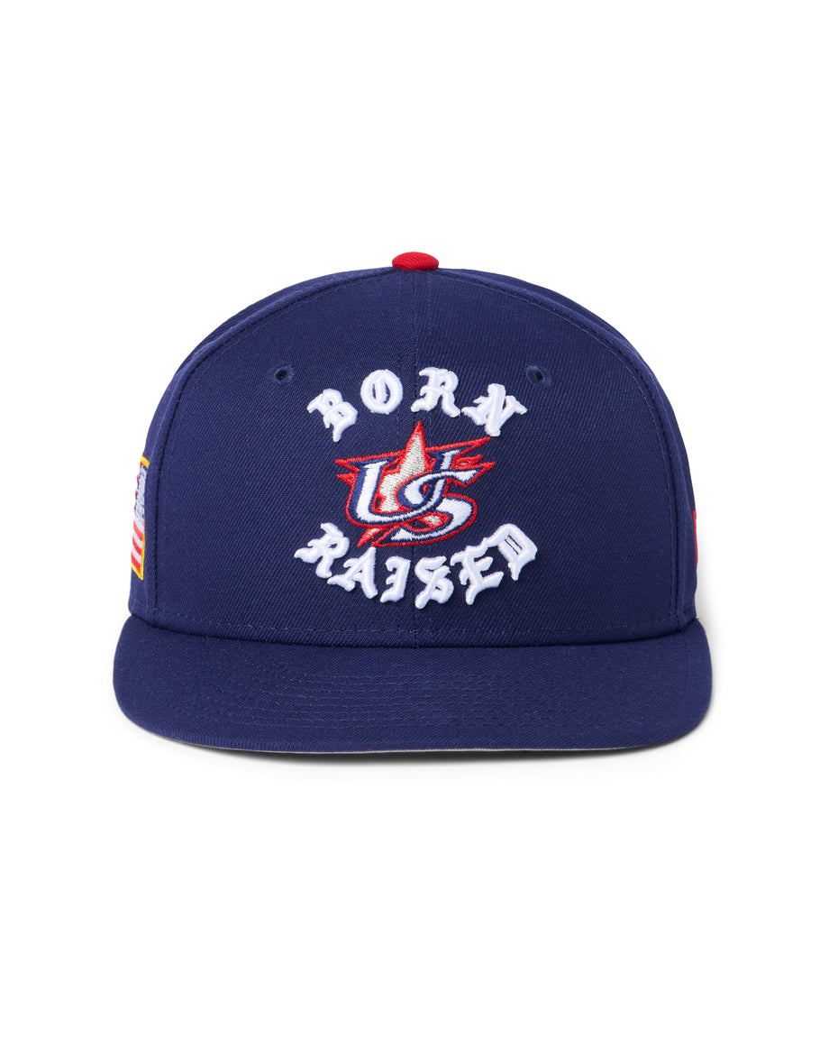 BORN X RAISED + WBC USA ROCKER FITTED: NAVY – Born X Raised