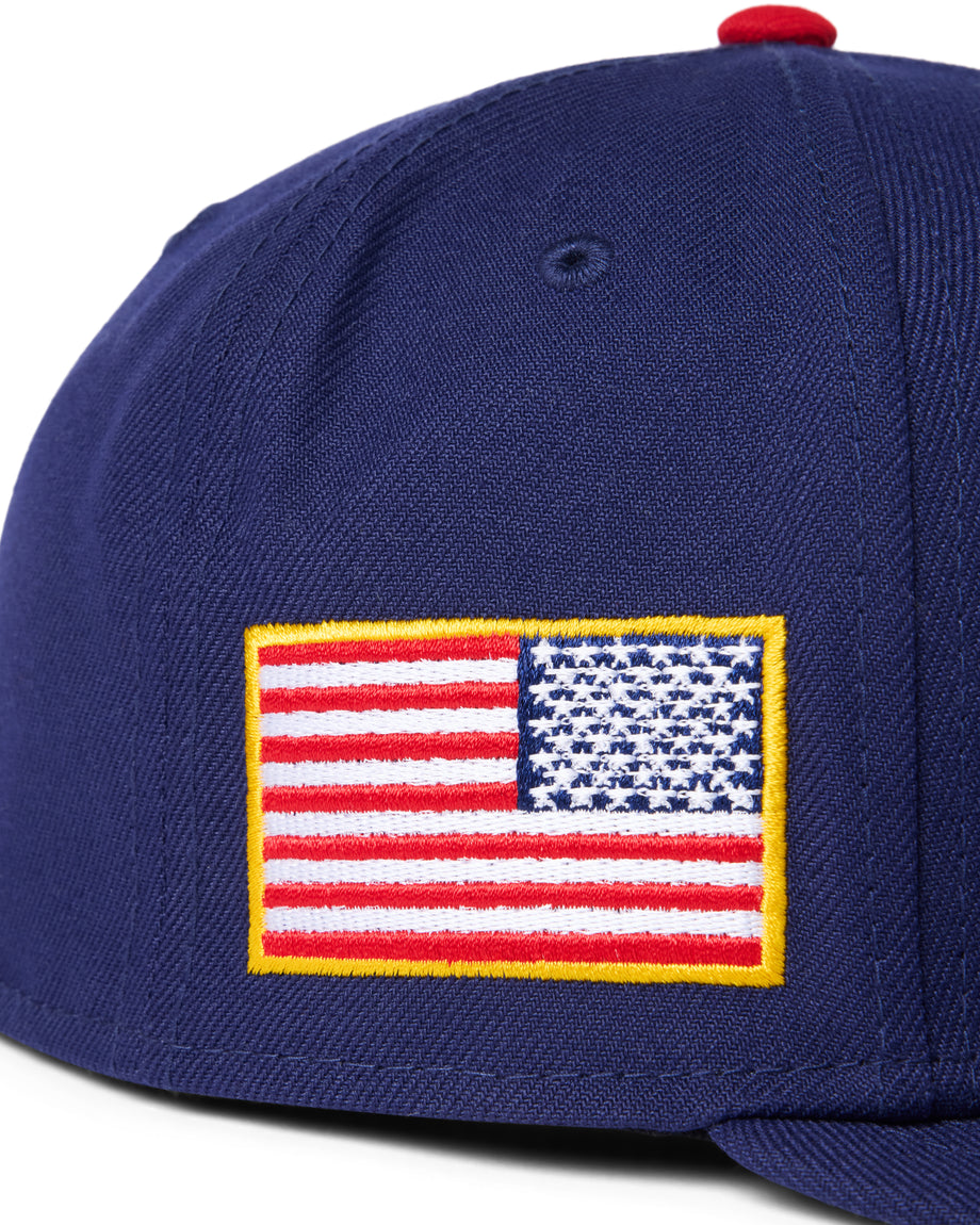 BORN X RAISED + WBC USA ROCKER FITTED: NAVY – Born X Raised