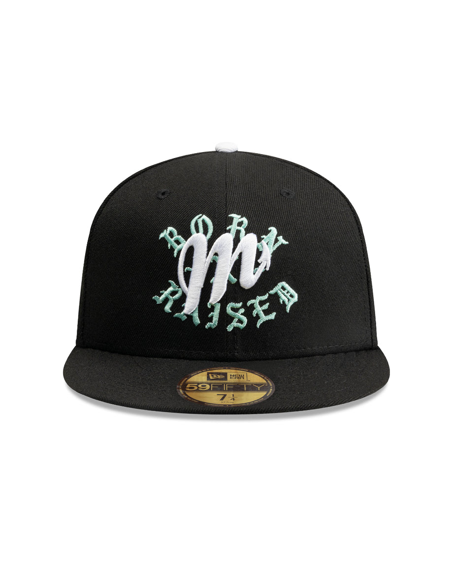 BORN X RAISED + DIABLOS 2X CHAMPS ROCKER FITTED HAT: BLACK – Born