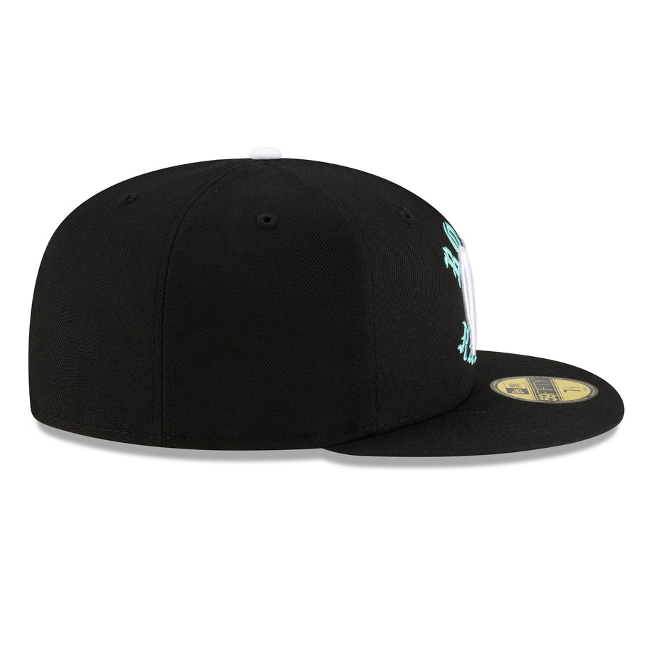 BORN X RAISED + DIABLOS ROCKER FITTED HAT: BLACK – Born X Raised