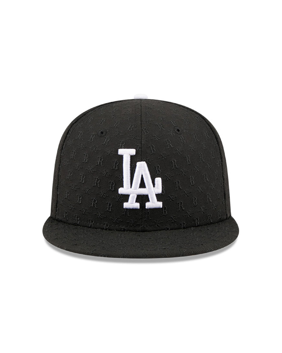 BORN X RAISED + DODGERS MONOGRAM FITTED: BLACK – Born X Raised