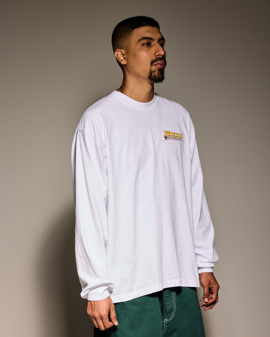 DRIFTER LONGSLEEVE: WHITE – Born X Raised