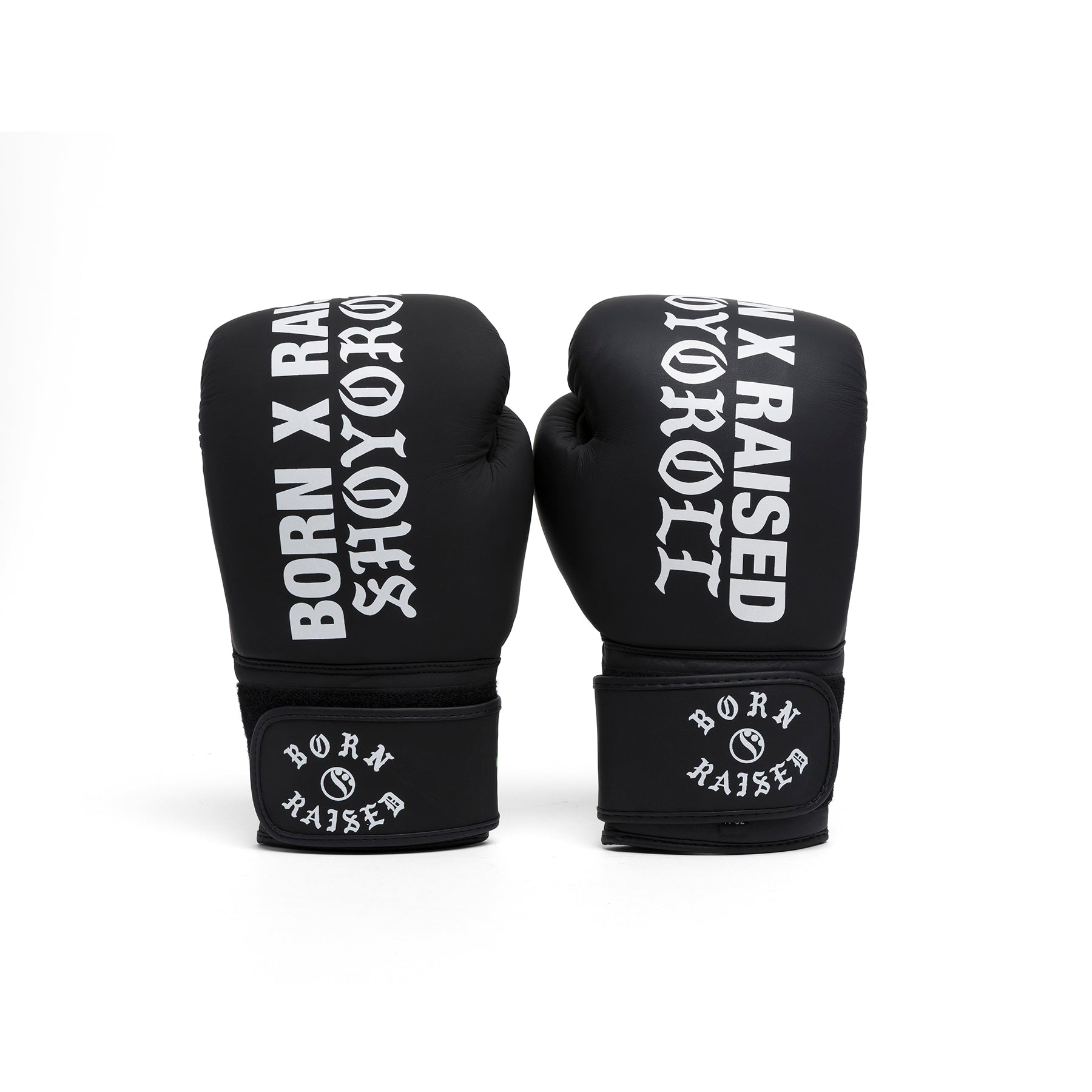 BORN X RAISED + SHOYOROLL BOXING GLOVES: BLACK