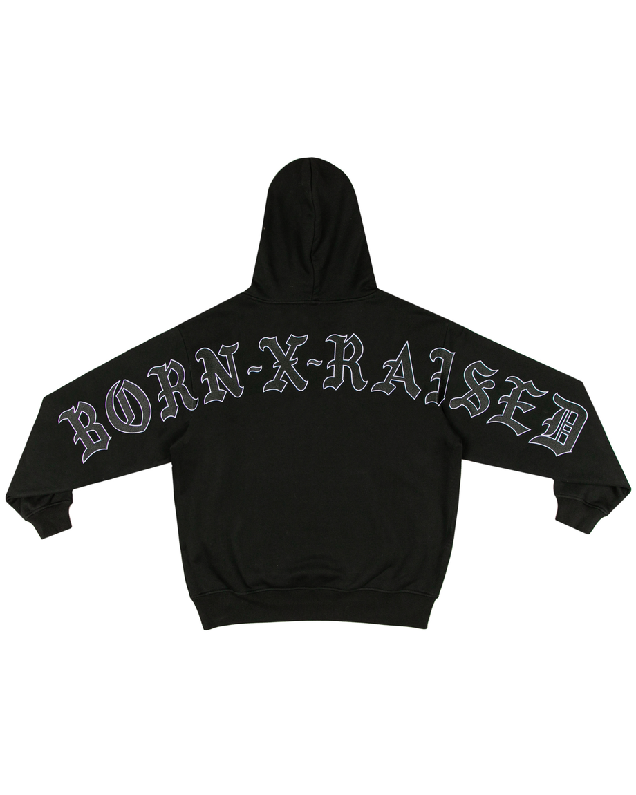 BXR JUMBO ARCH HOODIE: BLACK – Born X Raised BXR JUMBO ARCH HOODIE: BLACK – Born X Raised