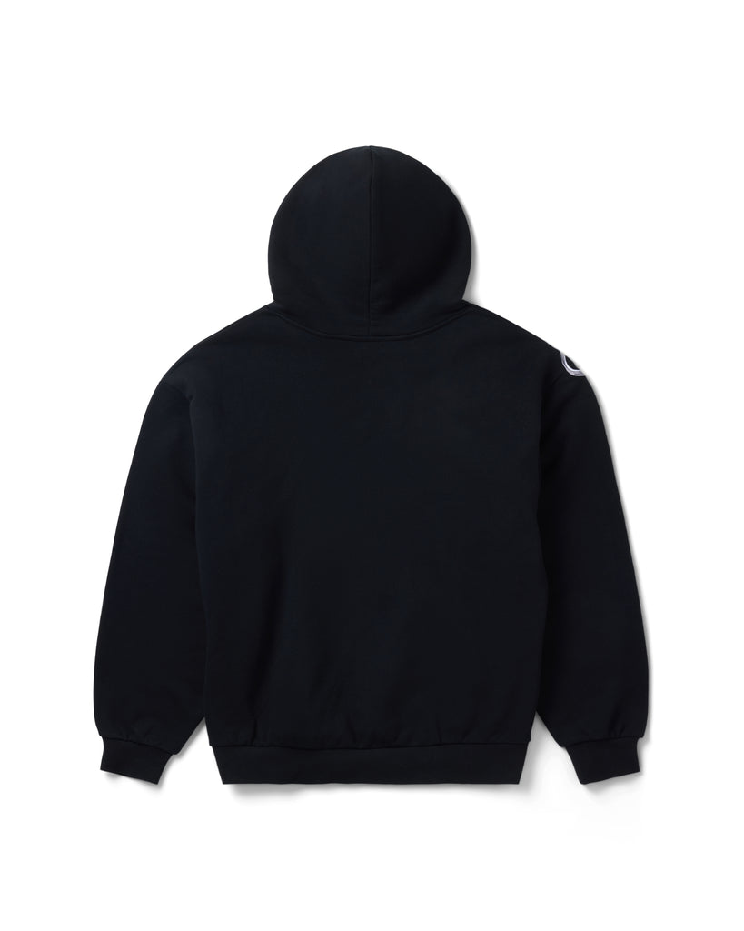 EMBROIDERED JUMBO SCRIPT HOODIE: BLACK – Born X Raised