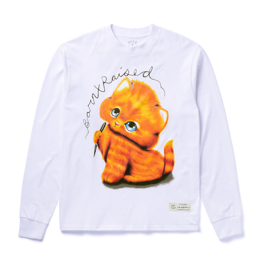 KITTY LONGSLEEVE: WHITE – Born X Raised