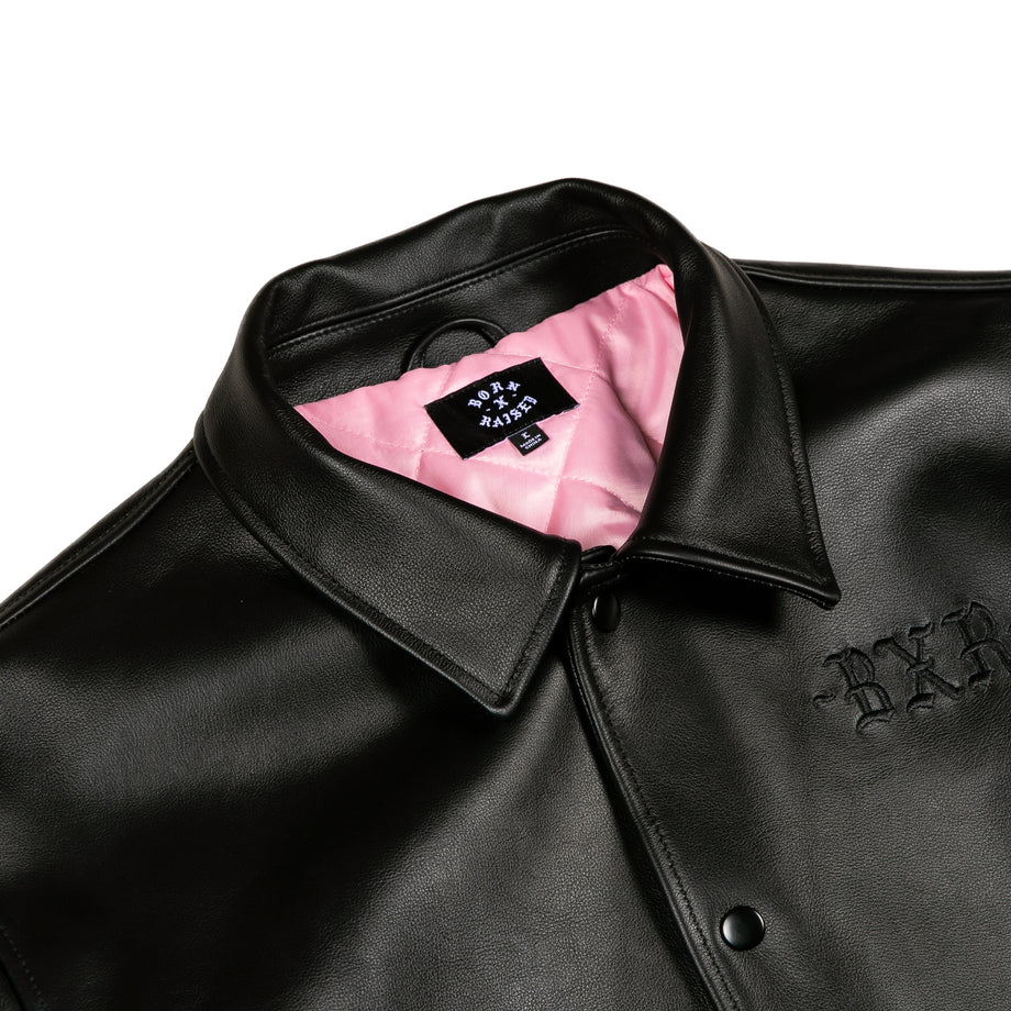 PELECEMAレザージャケットbboy BXR TONAL ARCH LEATHER JACKET: BLACK – Born X Raised