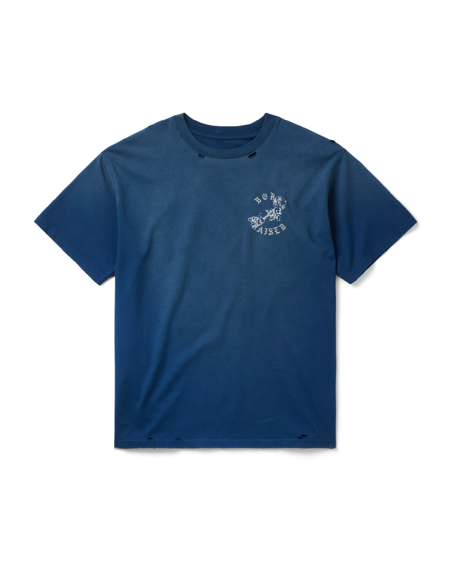 LIL DEVIL ROCKER TEE: VINTAGE BLUE – Born X Raised