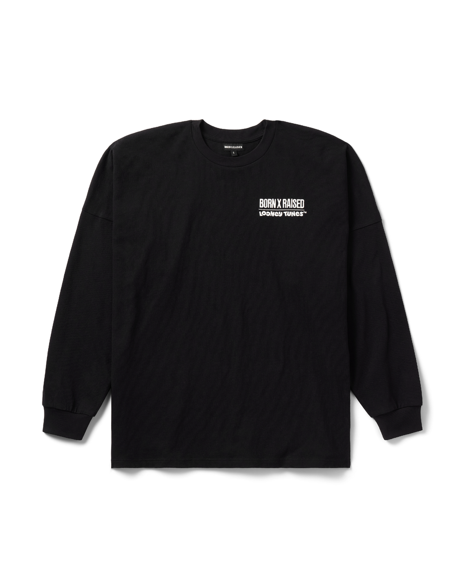 BORN X RAISED + LOONEY TUNES LINE-UP LONGSLEEVE: BLACK – Born X Raised