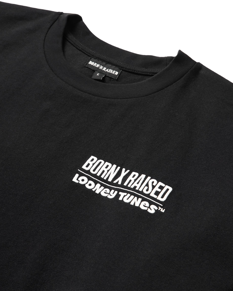 BORN X RAISED + LOONEY TUNES LINE-UP LONGSLEEVE: BLACK – Born X Raised