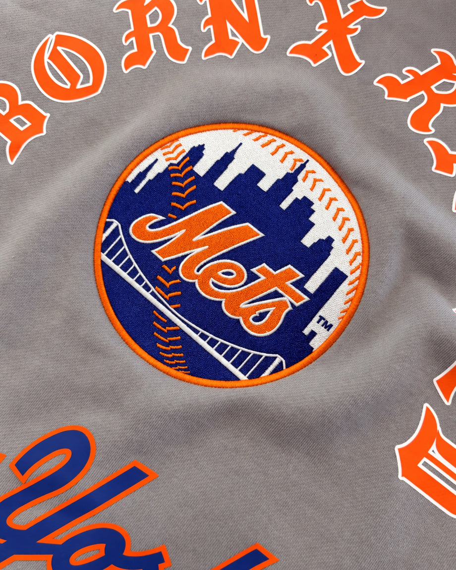 BORN X RAISED + METS MONEYBALL HOODIE: GREY – Born X Raised
