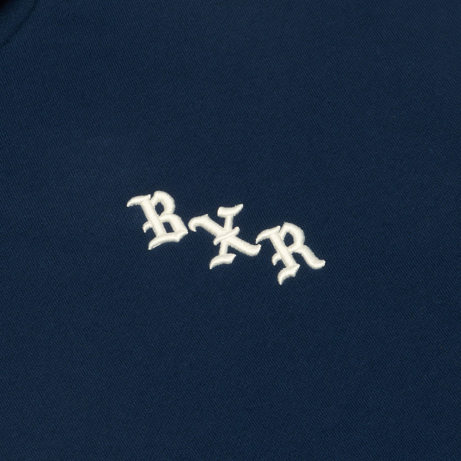 BXR EMBROIDERED HOODIE: NAVY / CREAM – Born X Raised 