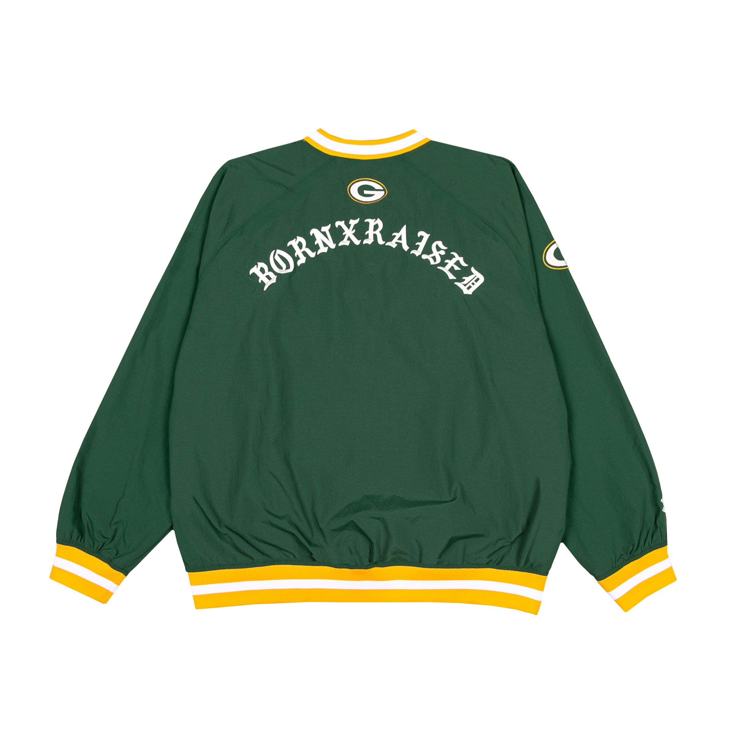BORN X RAISED + PACKERS V-NECK PULLOVER: GREEN – Born X Raised