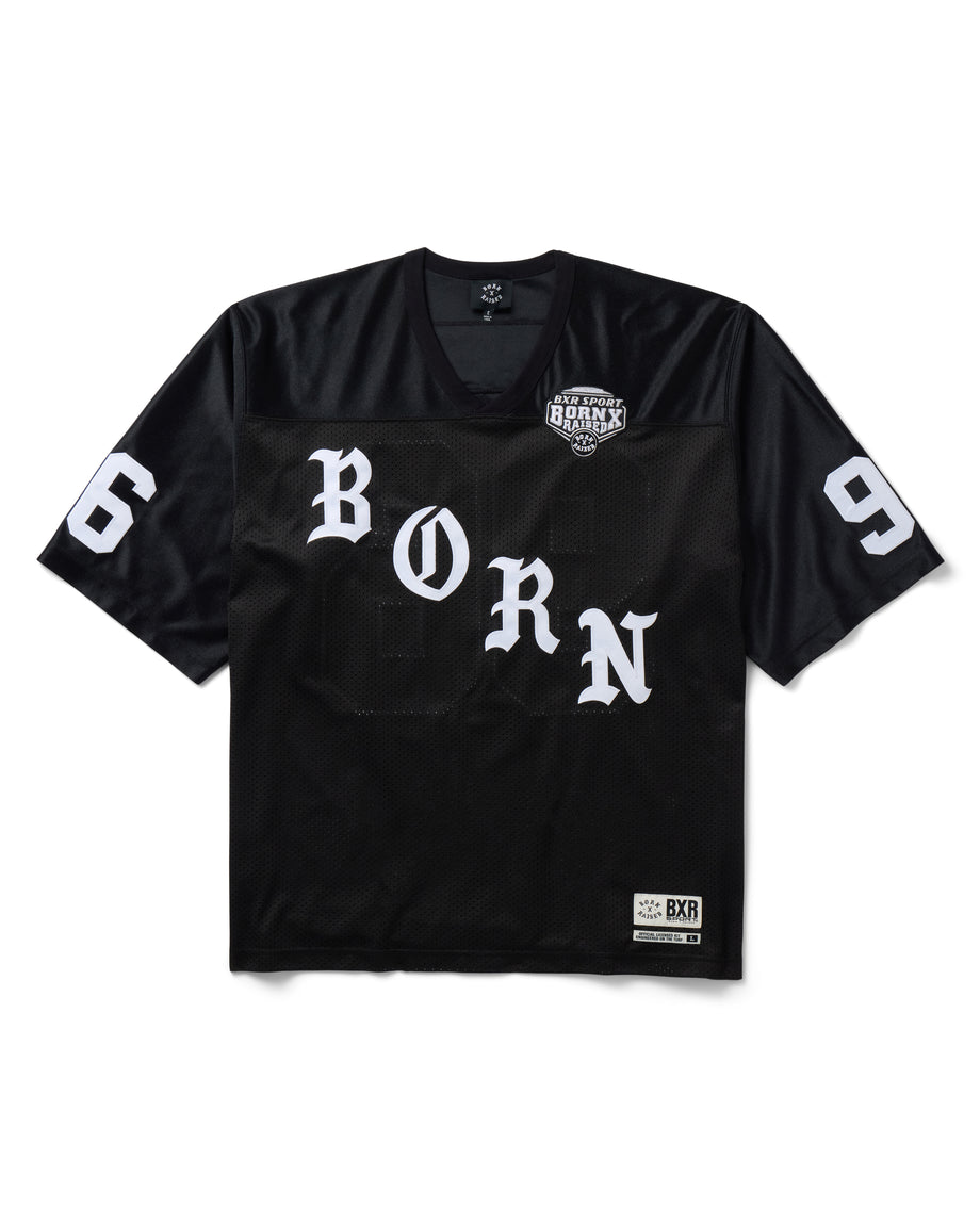 PARANOIA FOOTBALL JERSEY: BLACK – Born X Raised