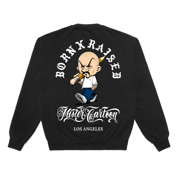 MR CARTOON BORN RAISED PENCIL HEAD TEE 黒 PENCILHEADCREW02_grande.png?v=