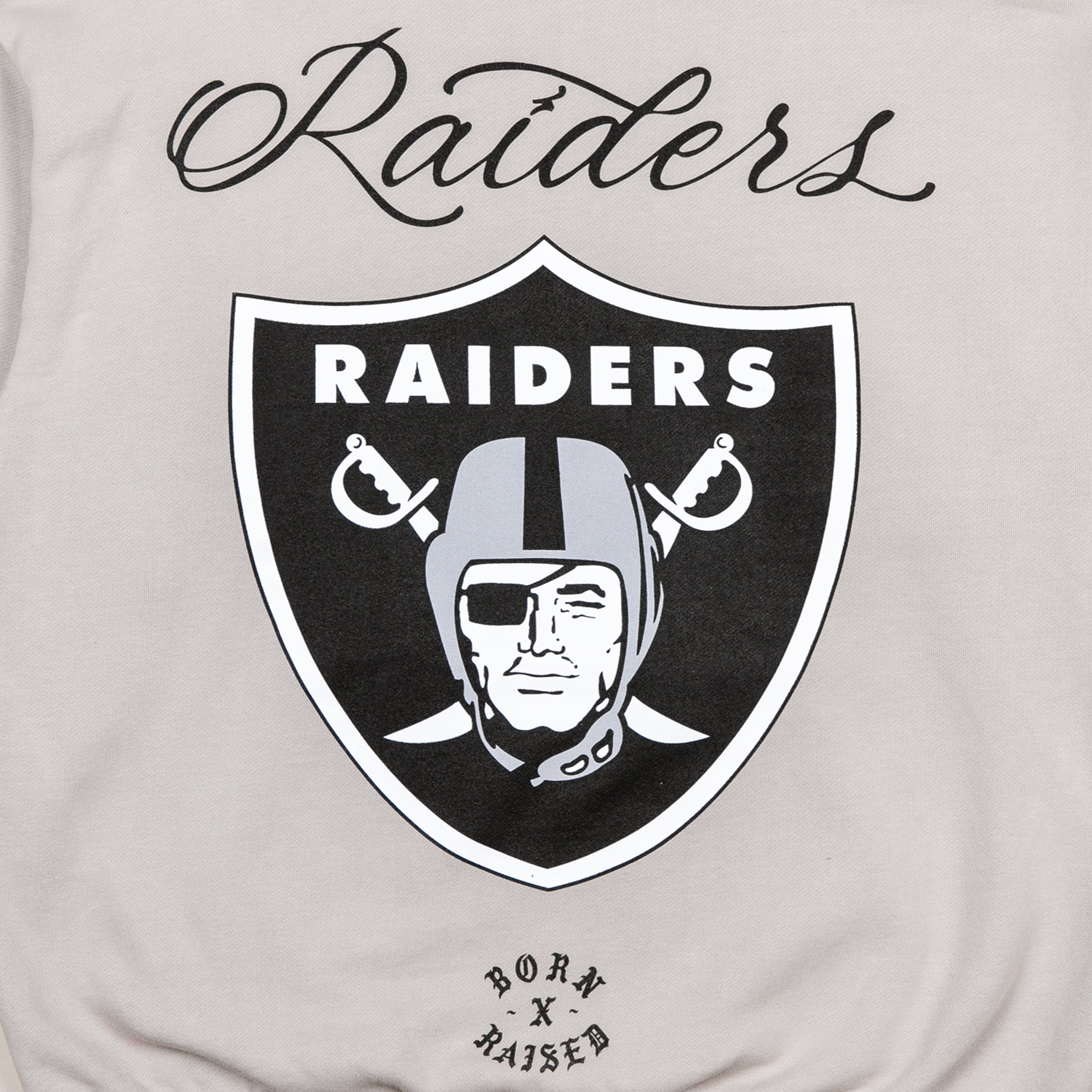 BORN X RAISED + RAIDERS FINE LINE HOODIE: SILVER – Born X Raised