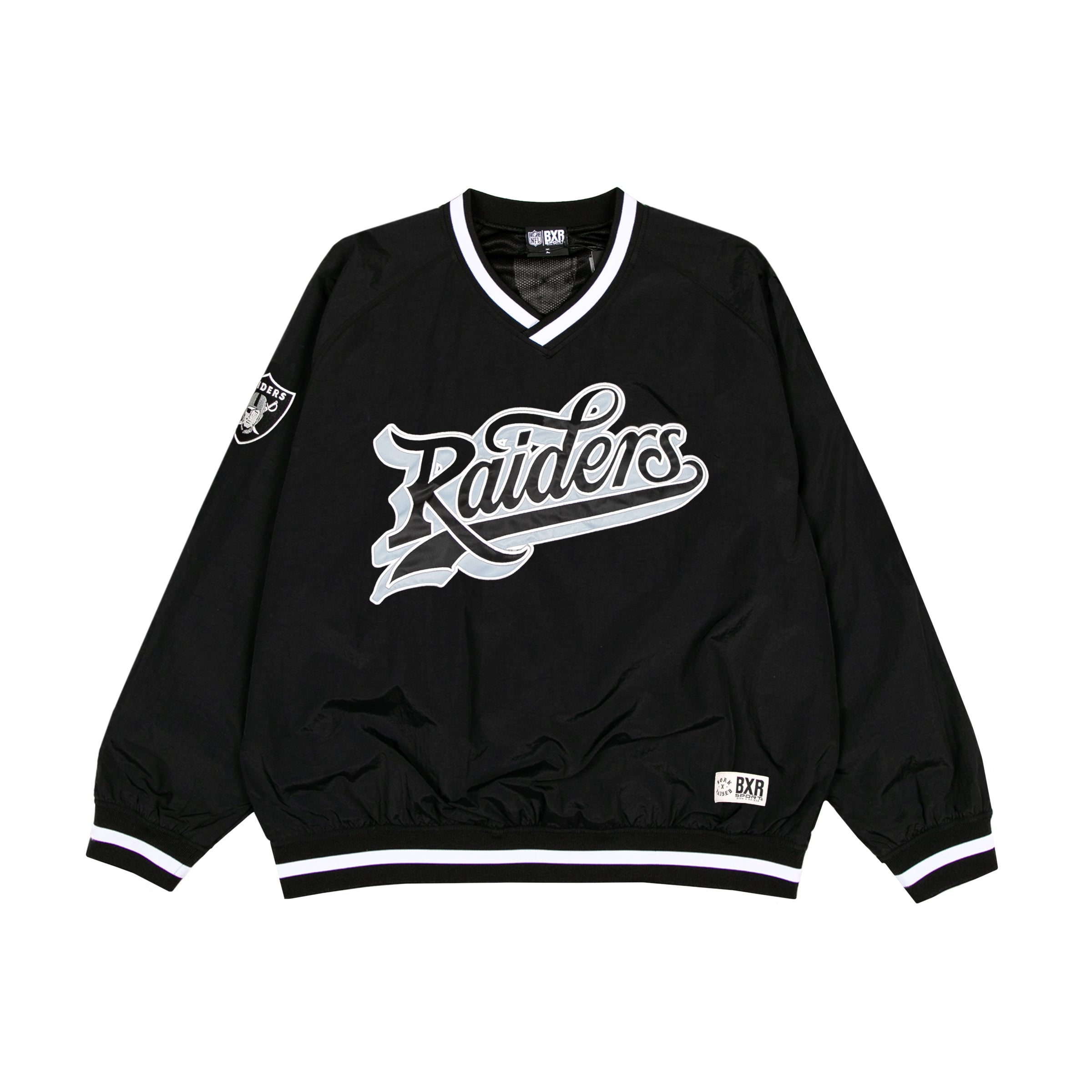 BORN X RAISED + RAIDERS V-NECK PULLOVER: BLACK – Born X Raised