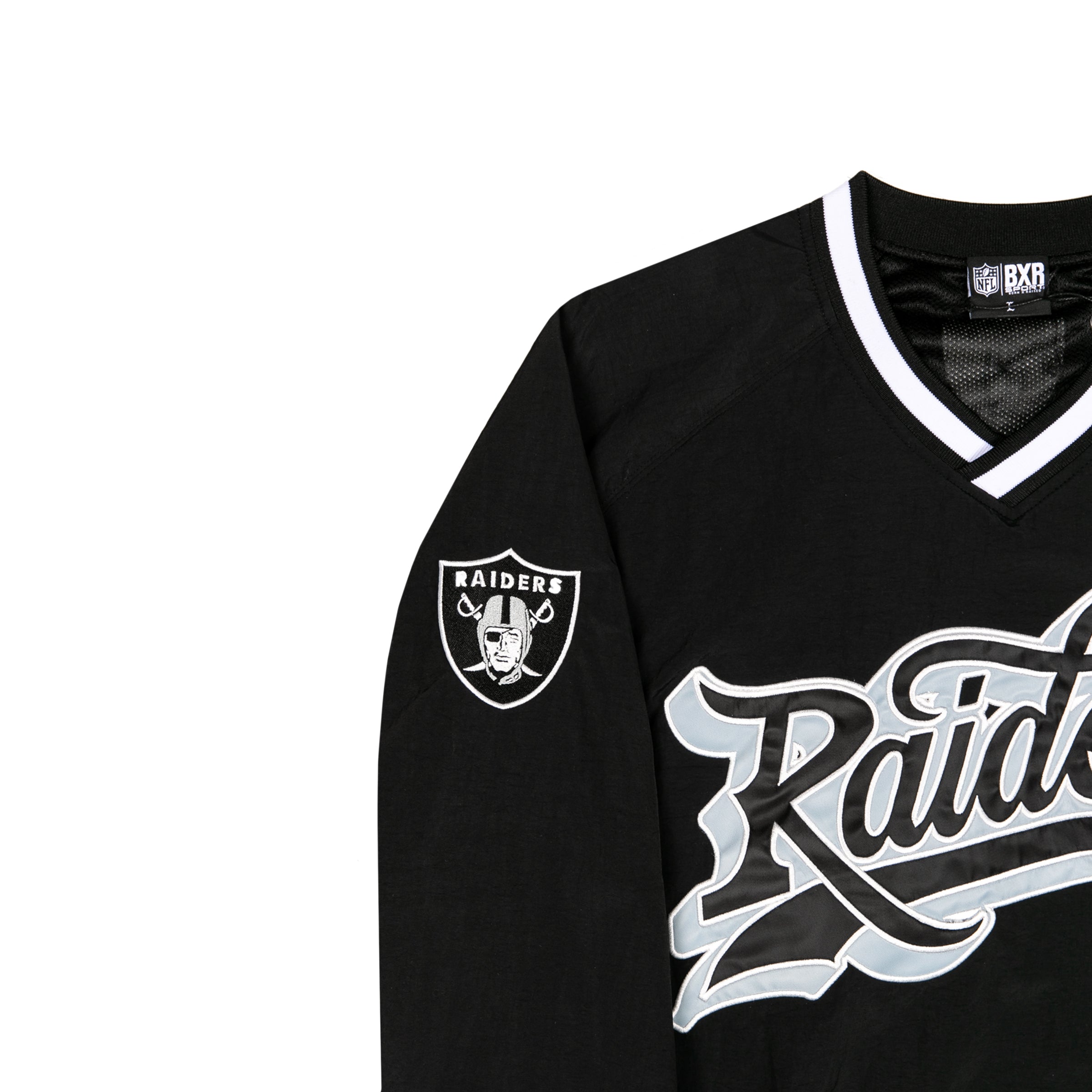 BORN X RAISED + RAIDERS V-NECK PULLOVER: BLACK – Born X Raised