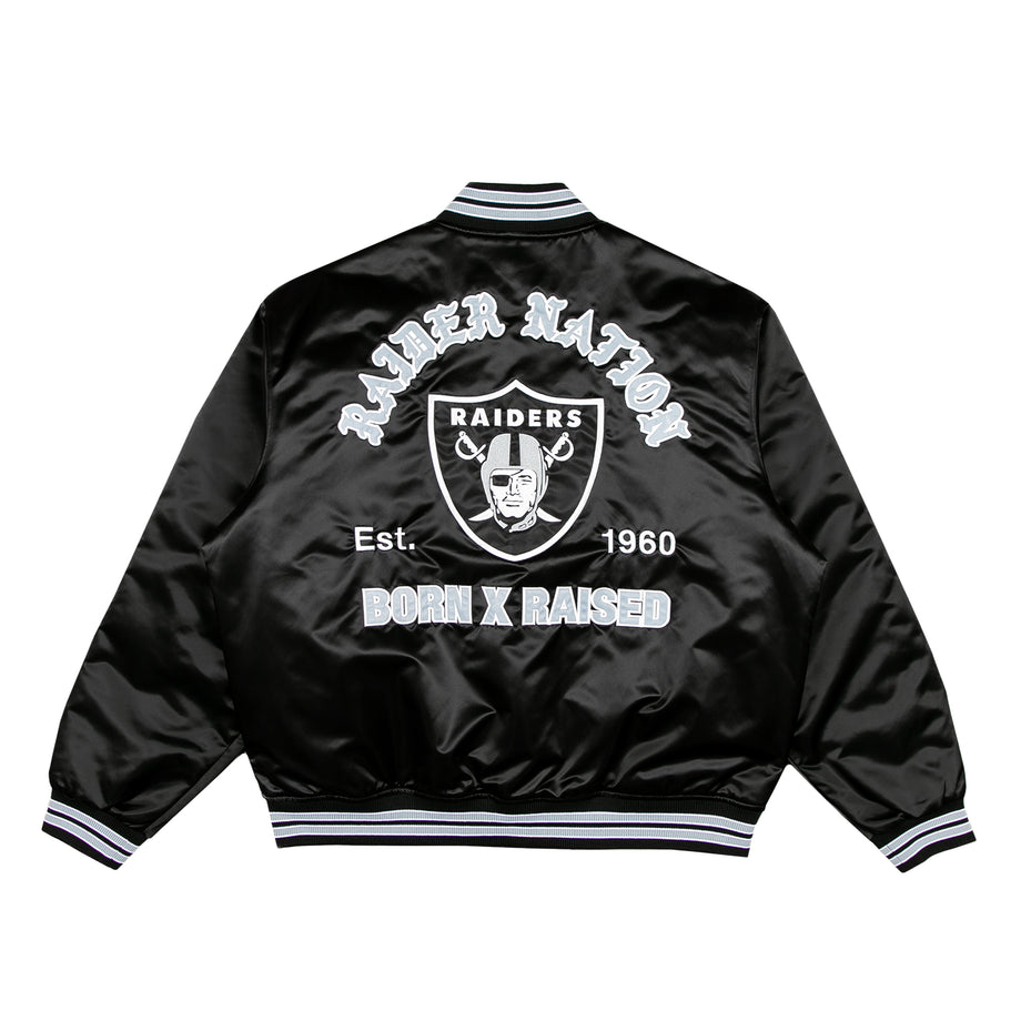 BORN X RAISED + RAIDERS STADIUM JACKET: BLACK – Born X Raised