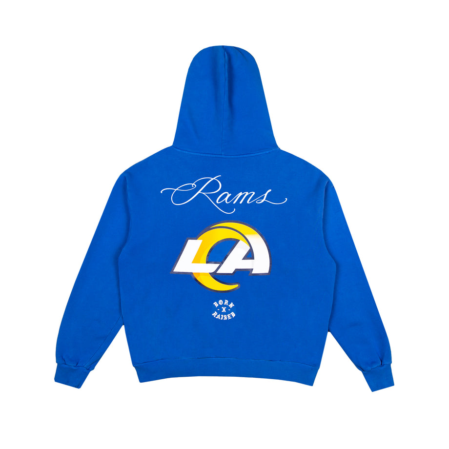 BORN X RAISED + RAMS FINE LINE HOODIE: ROYAL BLUE – Born X Raised