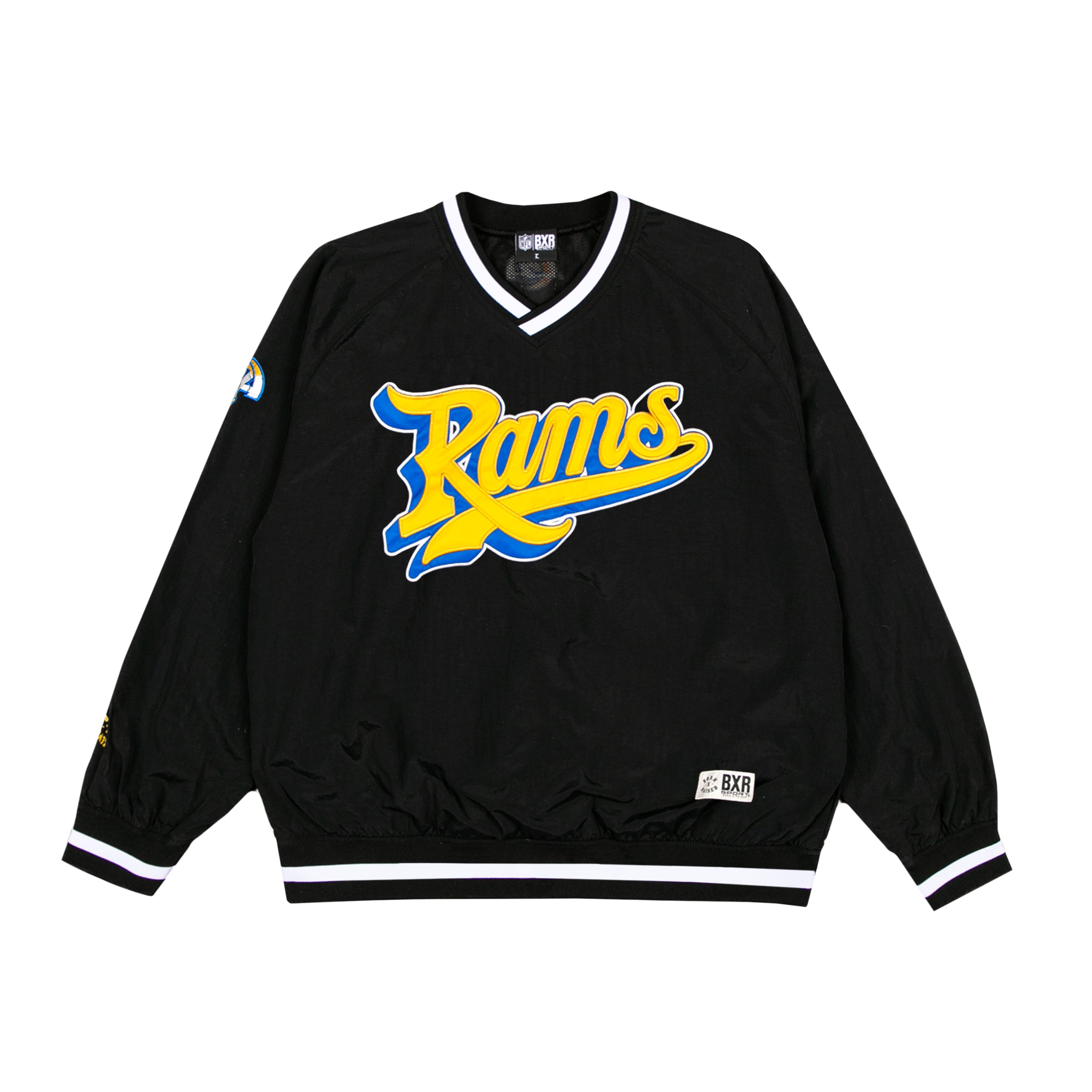 BORN X RAISED + RAMS V-NECK PULLOVER: BLACK – Born X Raised