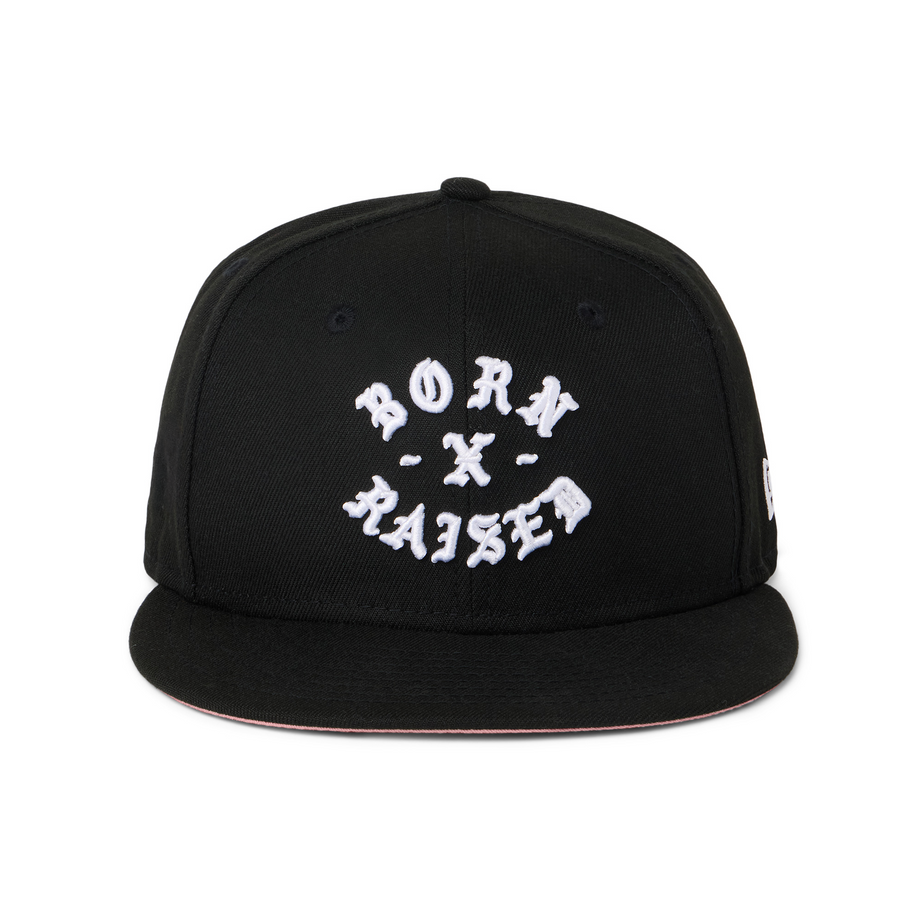 NEW ERA FITTED ROCKER HAT: BLACK/PINK – Born X Raised