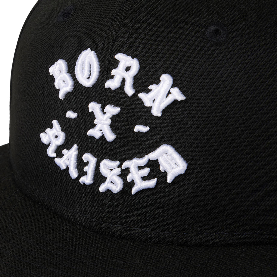 NEW ERA FITTED ROCKER HAT: BLACK/PINK – Born X Raised
