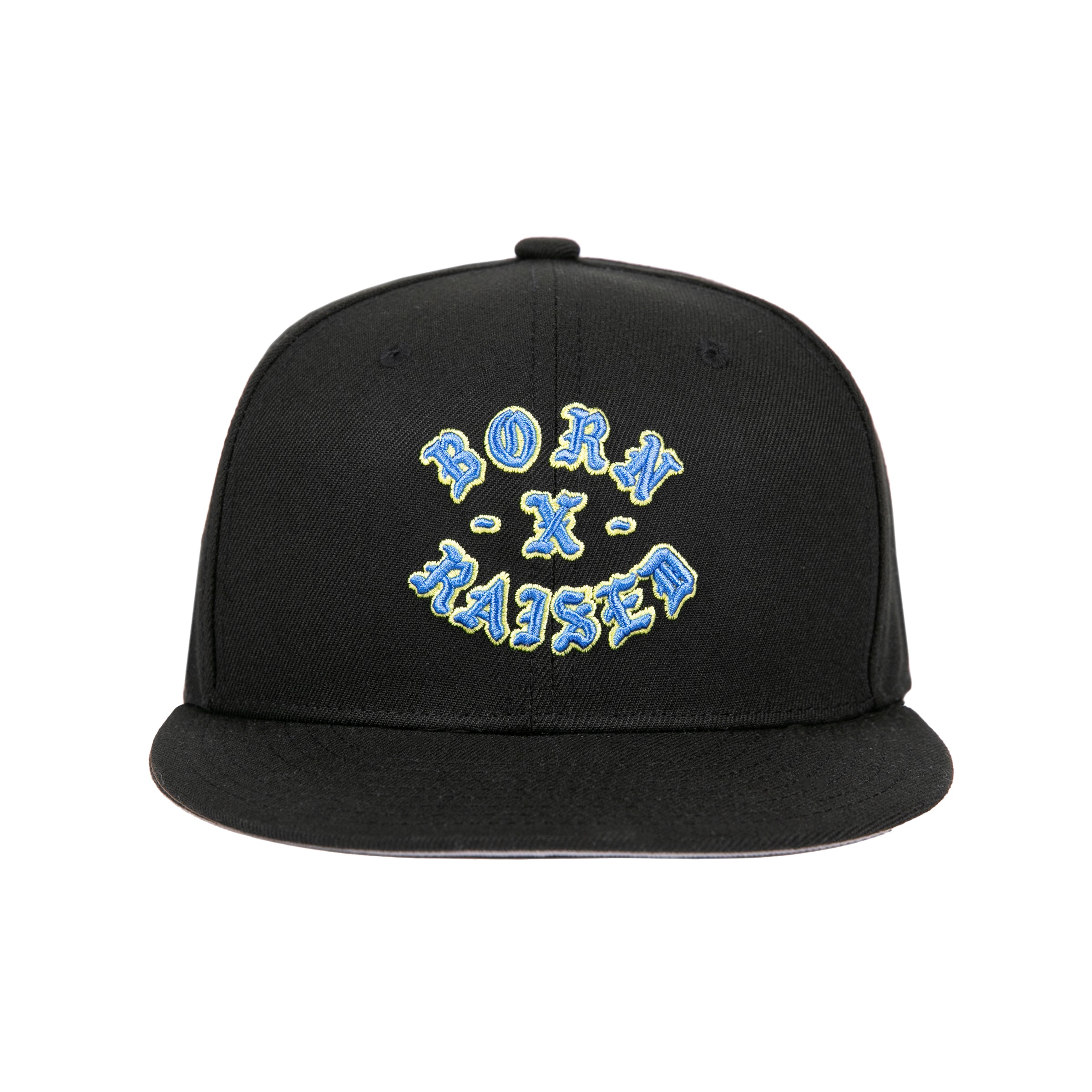 ROCKER SNAPBACK HAT: BLACK / BLUE – Born X Raised